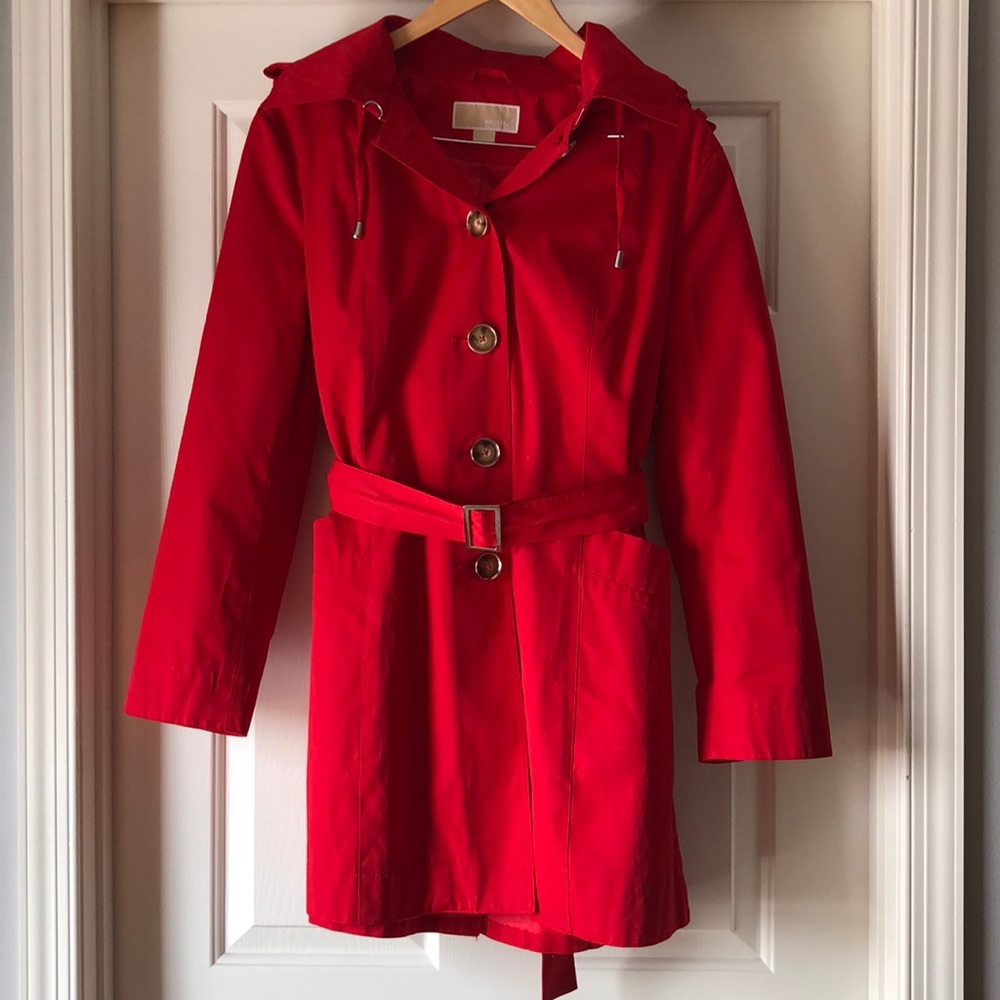Michael Kors Red Rain Jacket